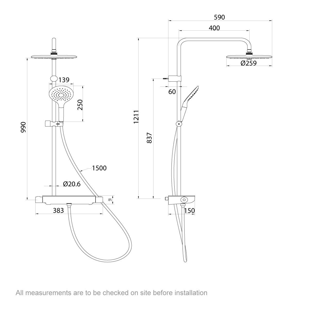 Mode Pure Thermostatic Shower Valve Riser System | VictoriaPlum.com