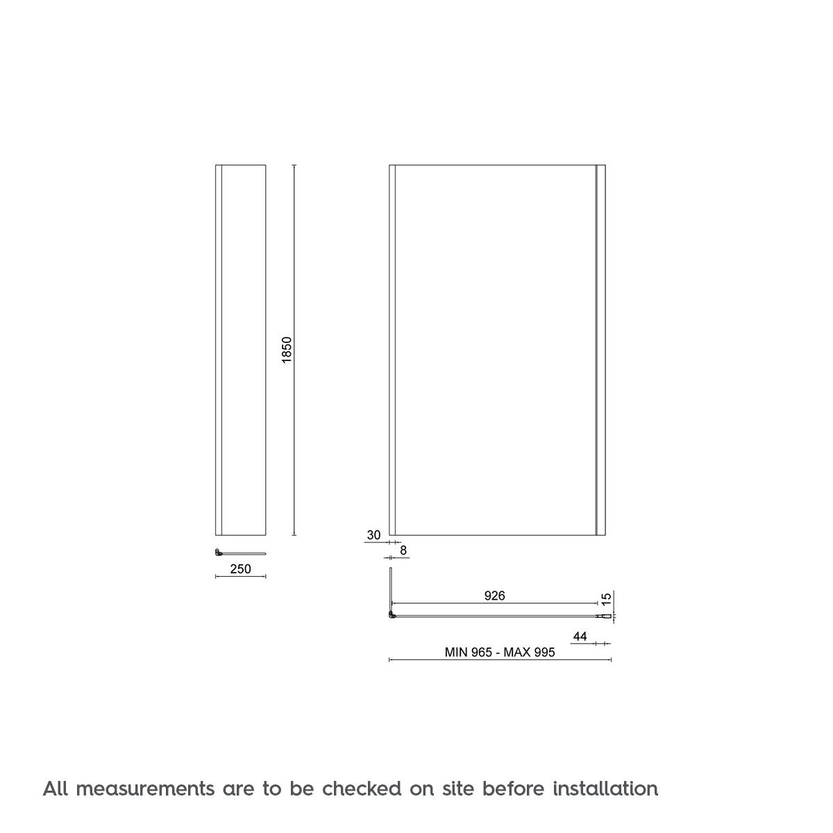 8mm Glass Panel 1000 Special Offer