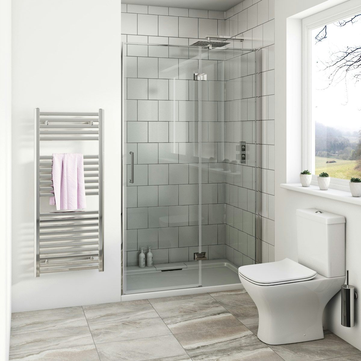 Mode Austin premium 8mm hinged easy clean shower door 900mm