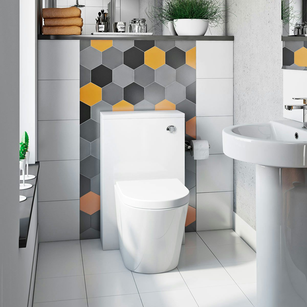 Demar back to wall toilet inc seat and concealed cistern